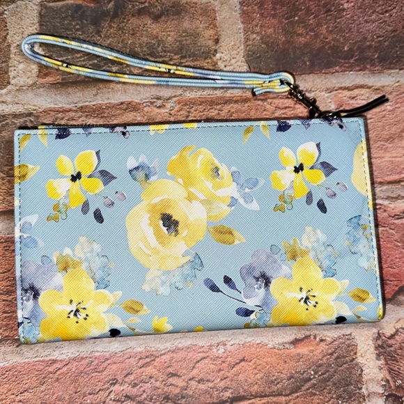 Nanette Lepore Floral Wristlet Clutch - Blue and Yellow - Picture 2 of 8